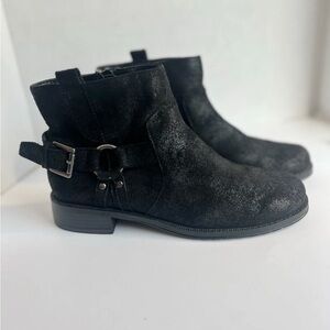 Aerosoles Sweet Ride Moto Boots Booties 7M Motorcycle Harness Women’s EUC
